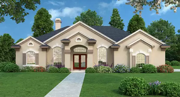 image of mediterranean house plan 3994