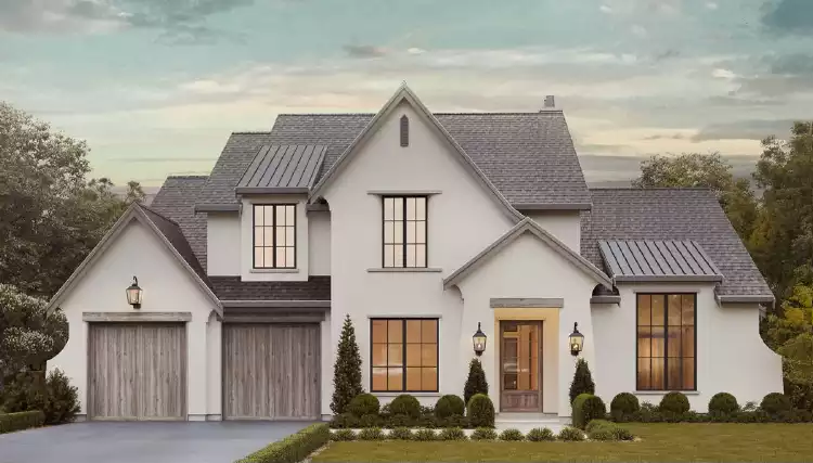 image of transitional house plan 8055