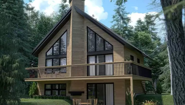 image of transitional house plan 7481