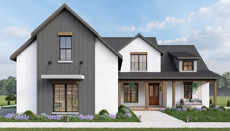 image of transitional house plan 9958