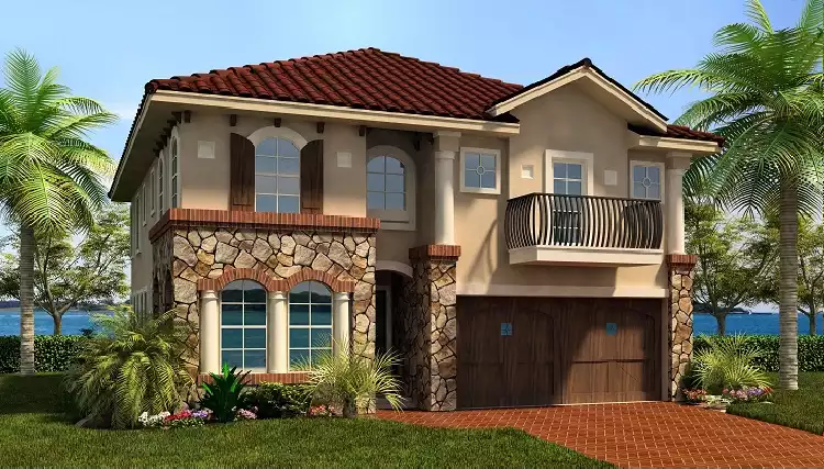 image of tuscan house plan 2099